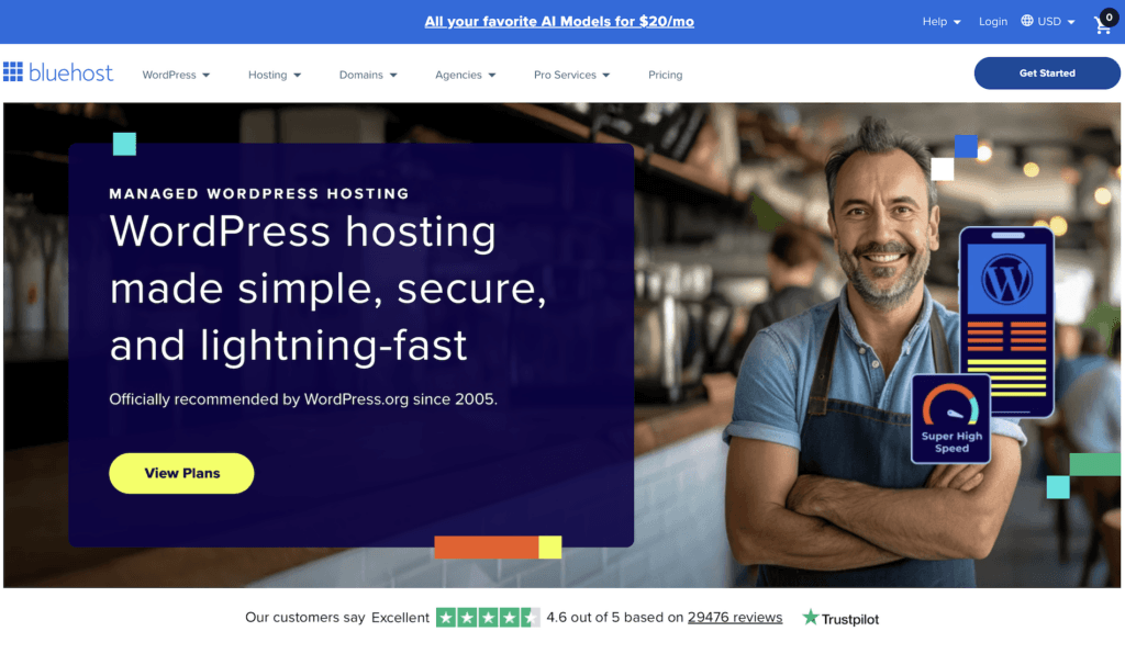 Bluehost managed wp