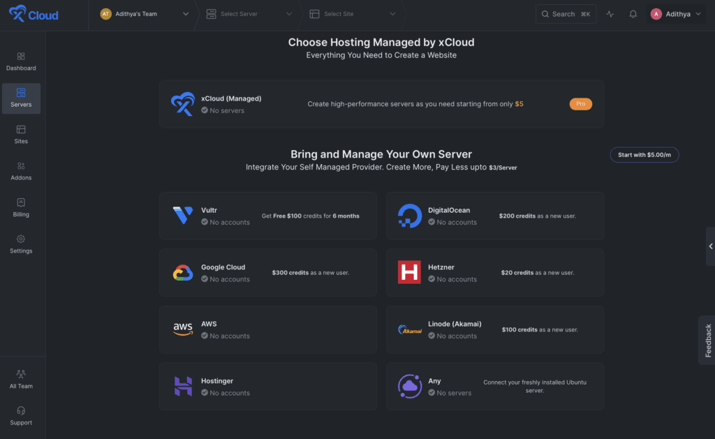 xCloud self-managed hosting