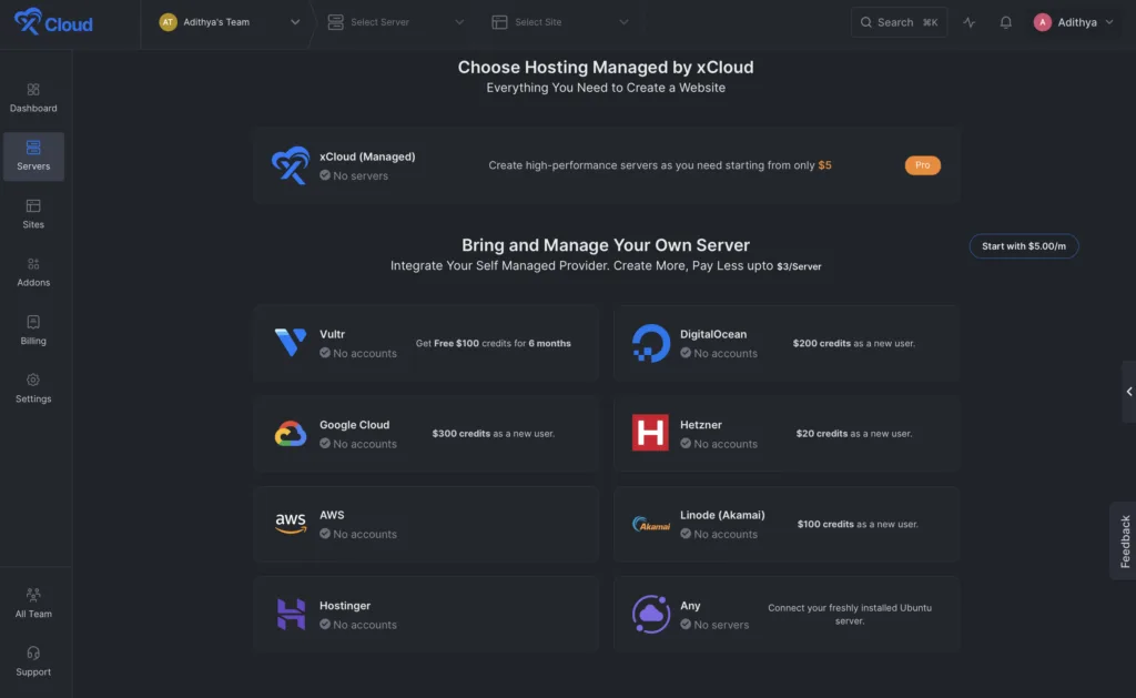 xCloud self-managed hosting