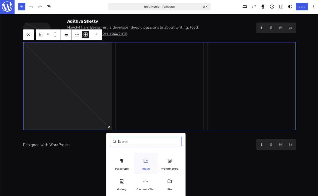 Adding photos to the homepage