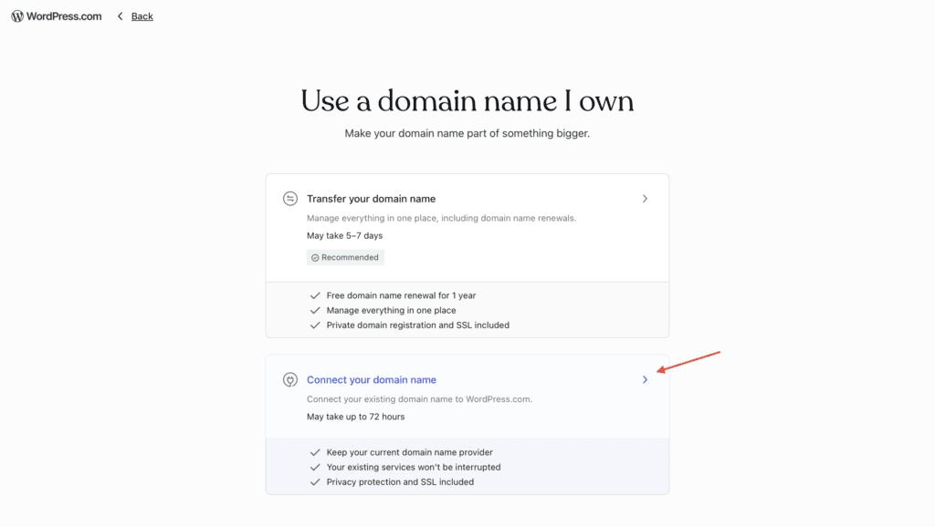 Connect your domain name