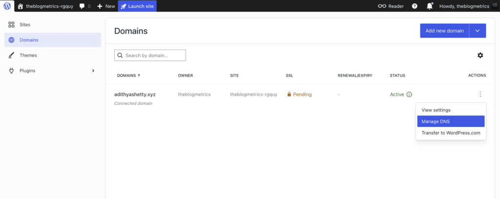 Manage DNS
