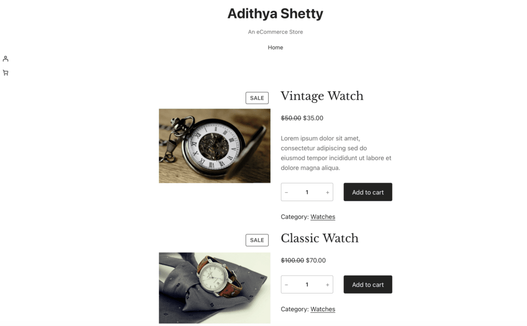 eCommerce Store Set up complete