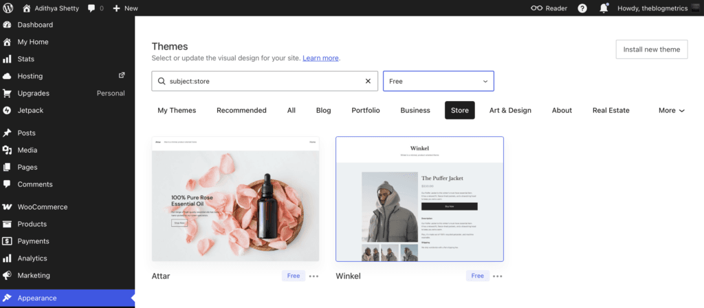 Store Theme Search