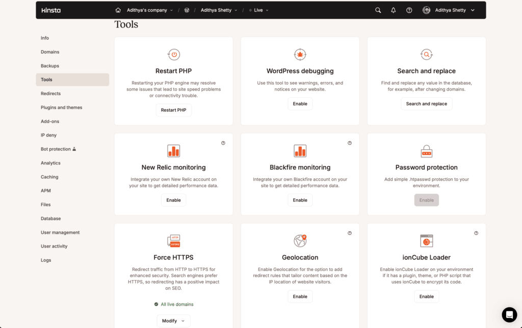 Kinsta Tools